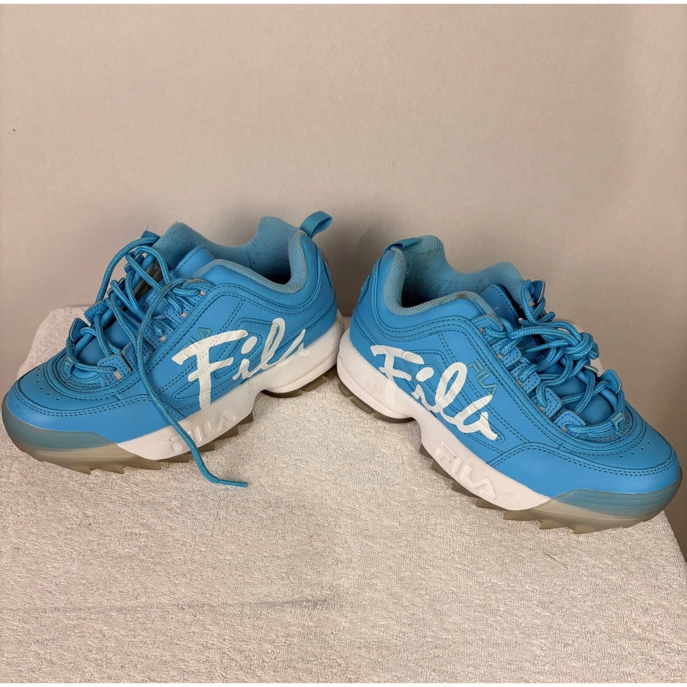 Fila Disruptor II Kids Shoes Light Blueβ Chunky Sneakers Size 6 Youth